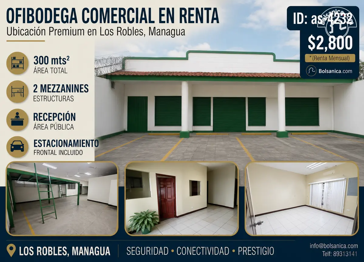 Alquiler de oficina en Los Robles, Managua, foto 1