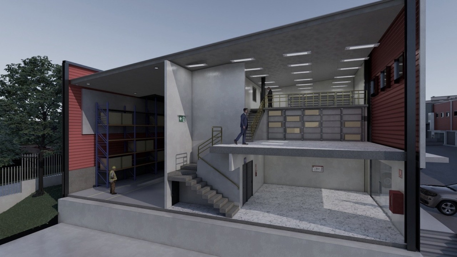 Render del interior, 2024