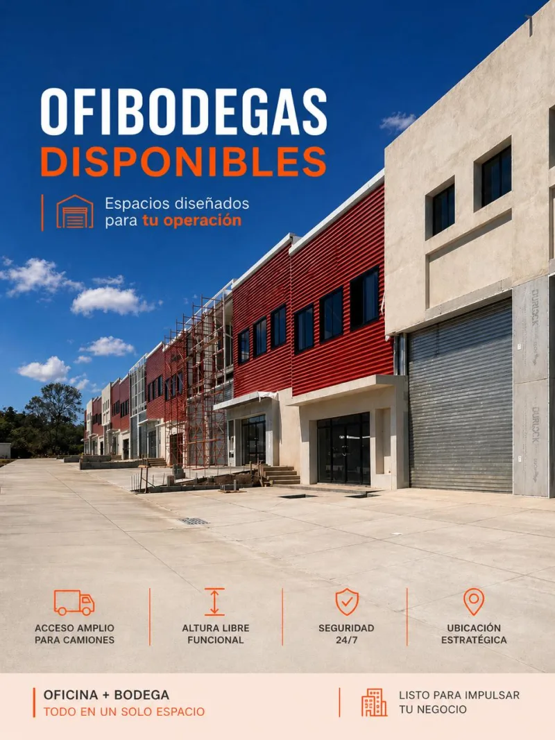 Alquiler y venta de Ofibodega $1,250/ m2